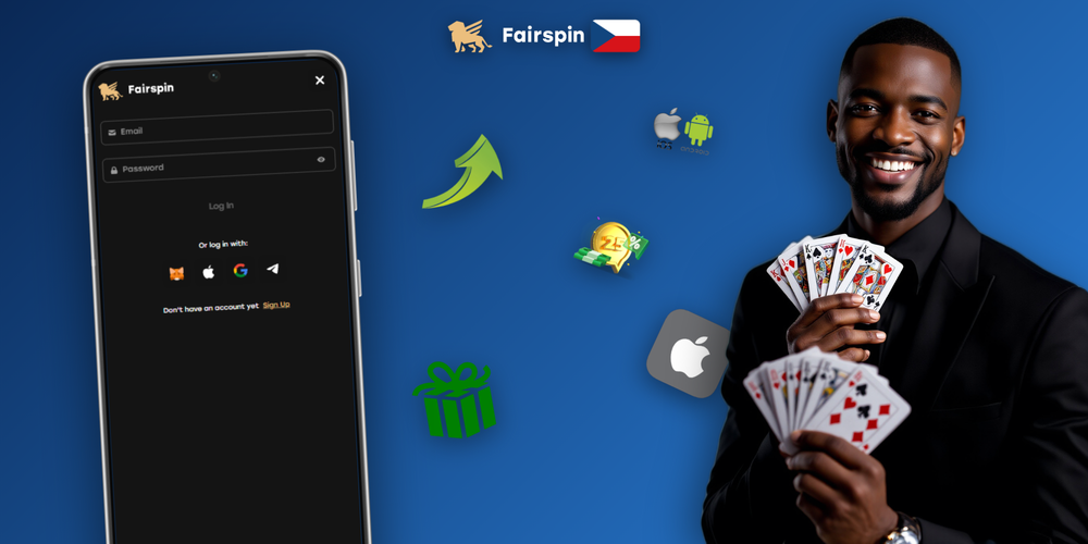 Fairspin Casino CZ registrace – proces KYC s ikonami dokladu, selfie a bezpečnostního štítu