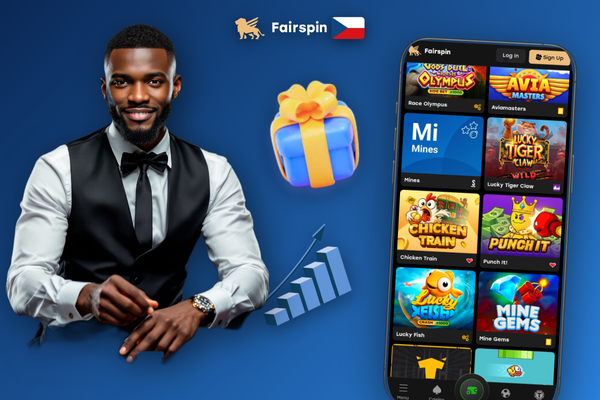 Živé casino studio s krupiérem u rulety — atmosféra herního sálu na Fairspin Casino