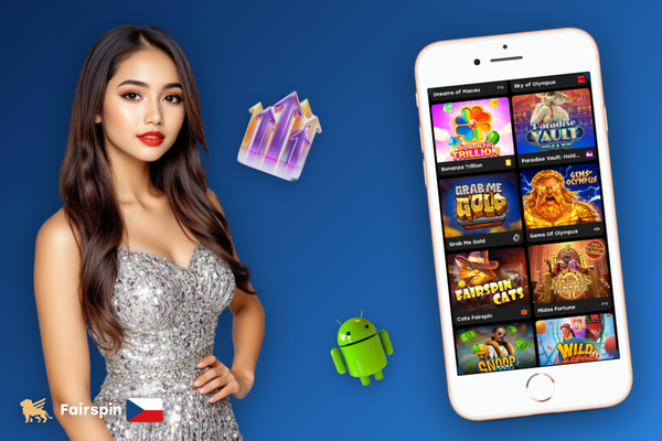 Smartphone a tablet zobrazující Fairspin Casino aplikaci – kompatibilita s různými zařízeními